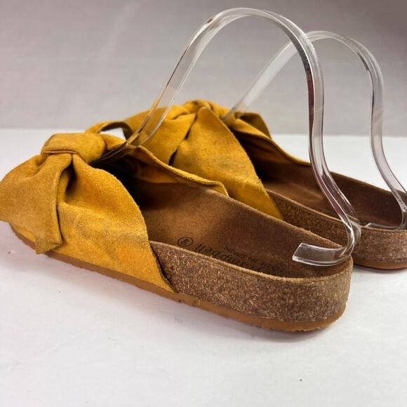 Jeffrey Campbell Sandals Slides Women's Size 40 Do The Twist Yellow Bow Leather - Picture 7 of 14